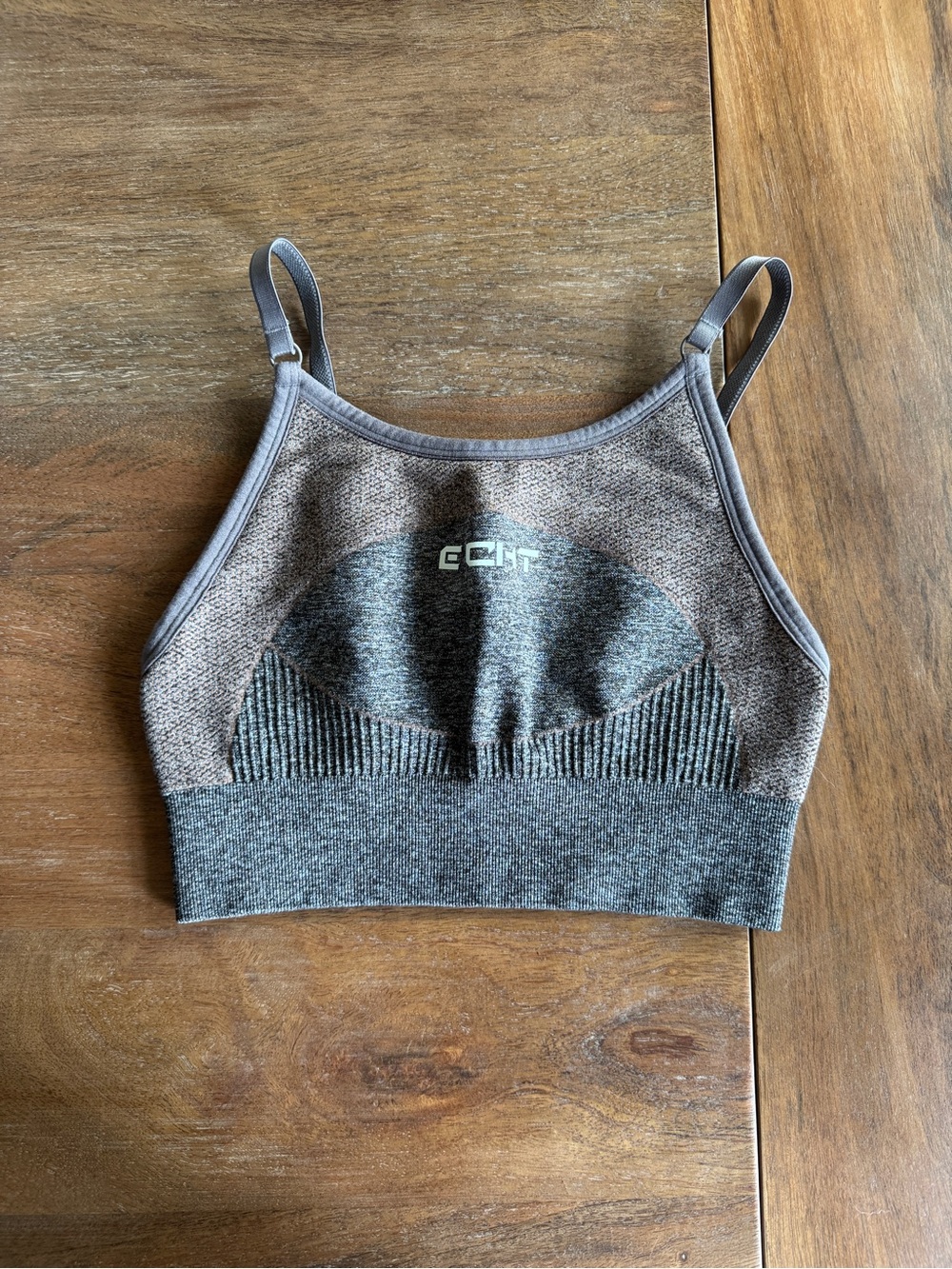 ECHT Grey Heather Seamless Crop Sports Bra